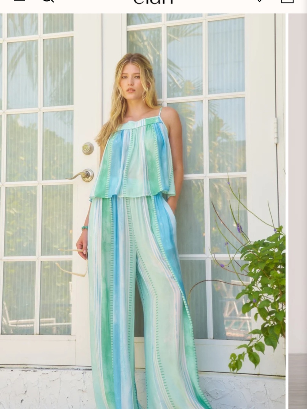 NWT Elan Set Blue Strovia Serene Pant & Sky Top XS/S